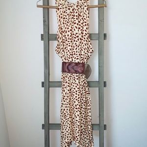Ruffle Hem All Over Halter Dress